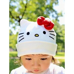 Hello Kitty Beanie Unisex OSFM Soft‎ Winter Beanie Hat Cute NWT